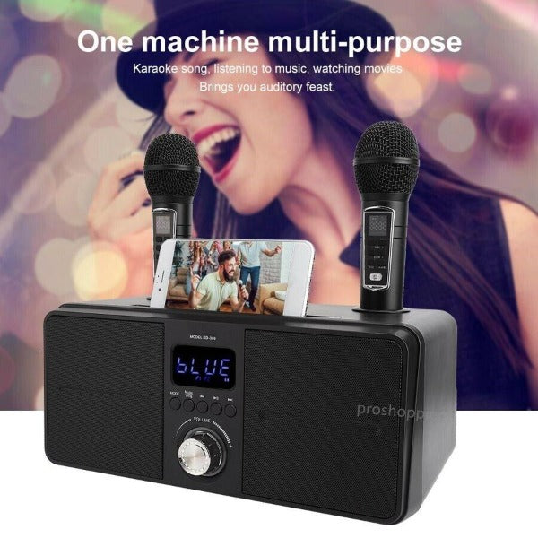 Wireless Bluetooth Karaoke 2PCS Microphone Speaker Handheld Mic Portable Singing Wireless Bluetooth Karaoke 2PCS Microphone Speaker Handheld Mic Portable Singing